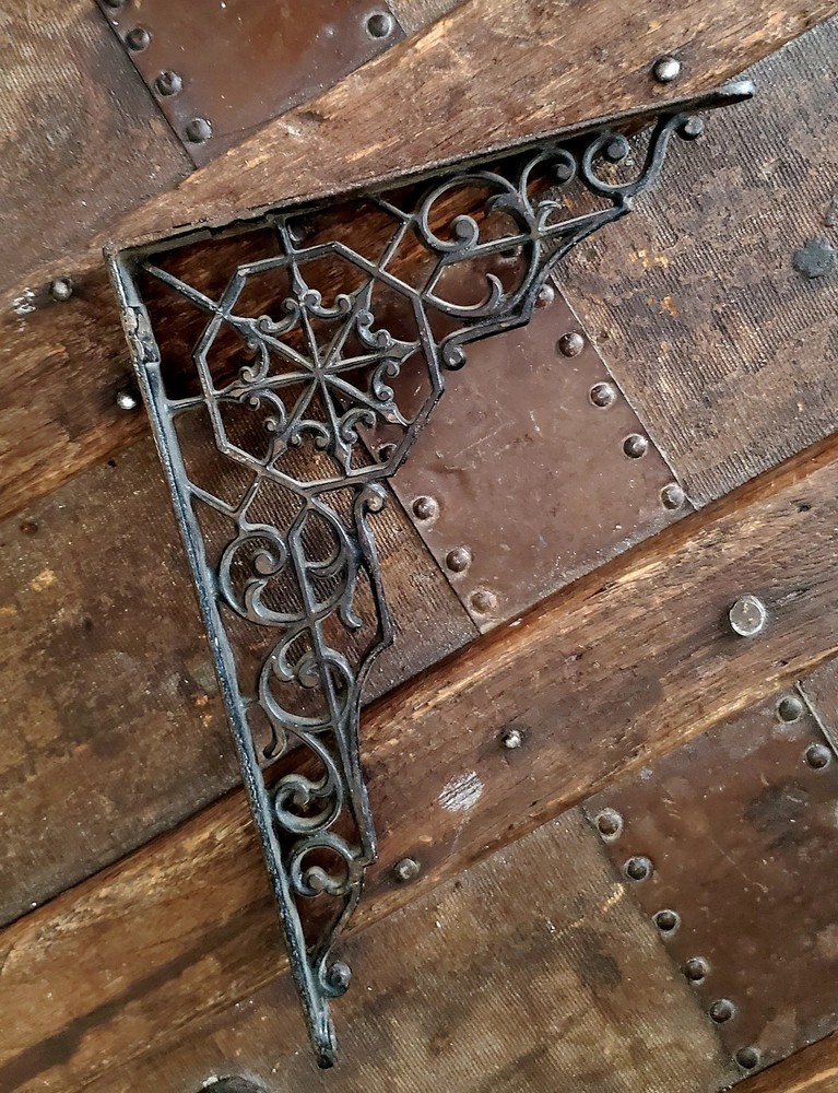 Antique Victorian Iron Shelf  Bracket