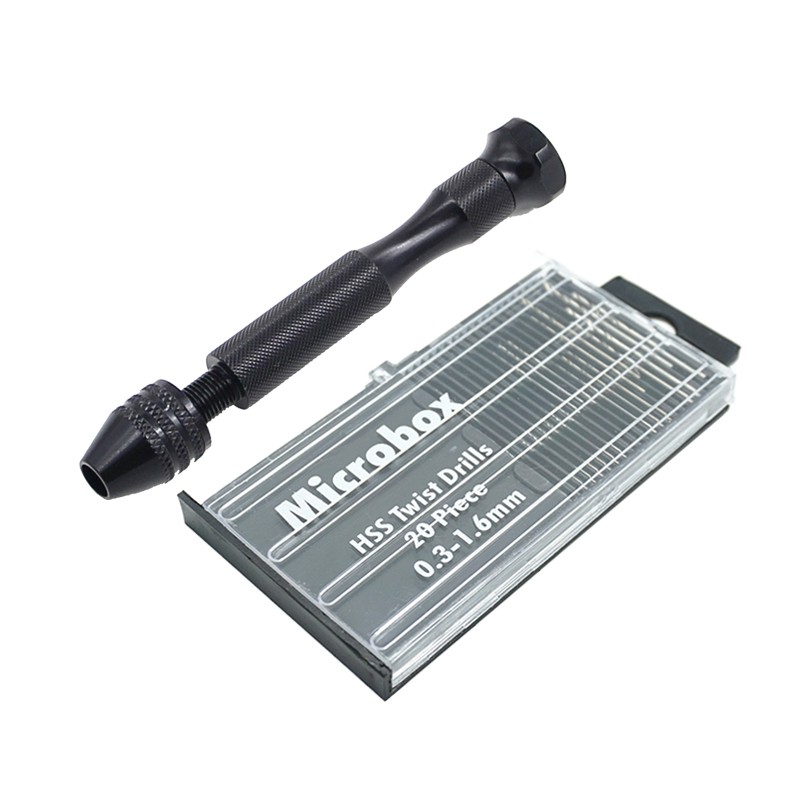 Mini Micro Hand Rotary Tools Set 31PCS Precision Pin Vise Hobby Micro Drill Bits