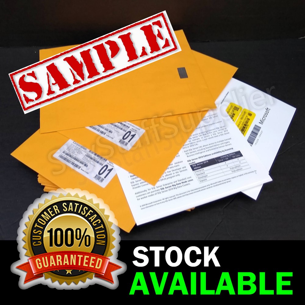 Microsoft SQL Server 2019 STANDARD 24 Cores License Key + 25 Access CALs