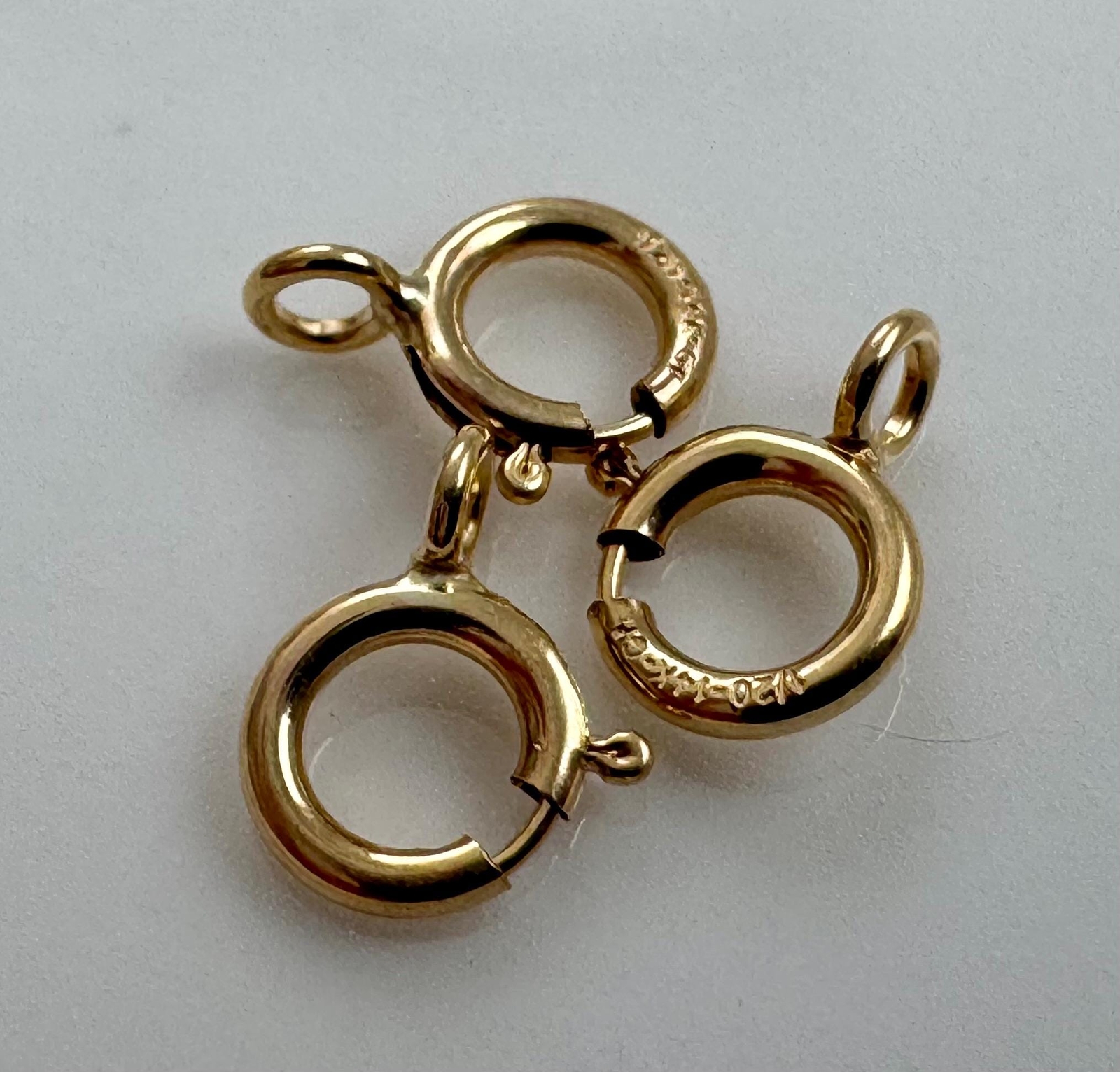 20 pcs- 5mm Spring Ring with Closed Ring Yellow Gold Filled 14K (P2663)