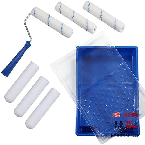 Foam Paint Roller, 6-inch Paint Roller Tray Set Includes Microfiber 6 inch