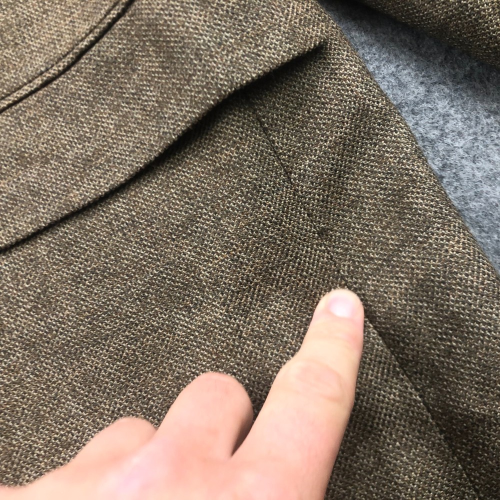 Jos A Bank Blazer Mens 44R Brown Solid Wool Three Button