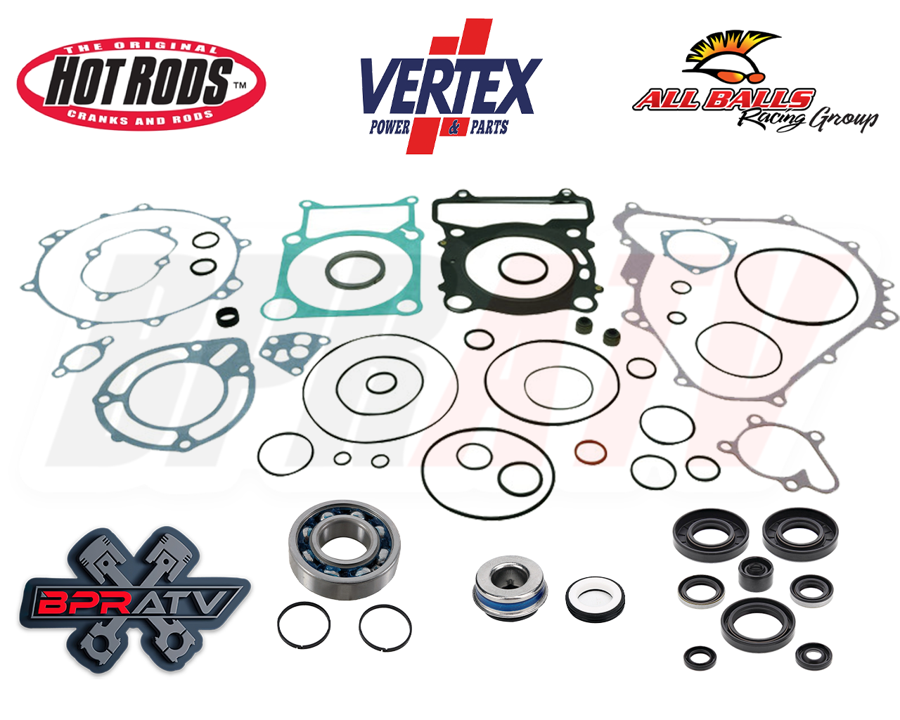 Rhino Grizzly 450 Stock Cylinder Crank Wiseco Piston Simple Complete Rebuild Kit