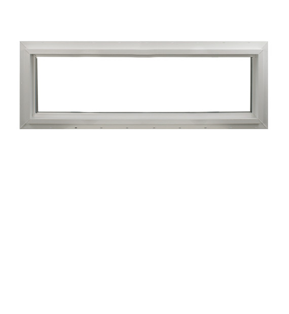 Double Pane Transom Window 42" x 16" Fixed Windows DP50 White Vinyl Argon Gas Wi