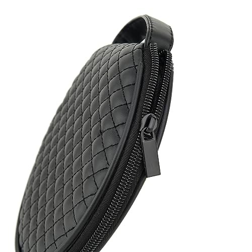 Black 20 Capacity CD/DVD Case Holder 20 CDs, Microfiber Leather Material