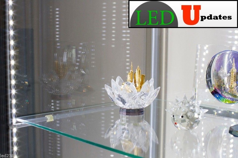 2ft Showcase Display White LED light adjustable V5630 + UL Listed 12v Power