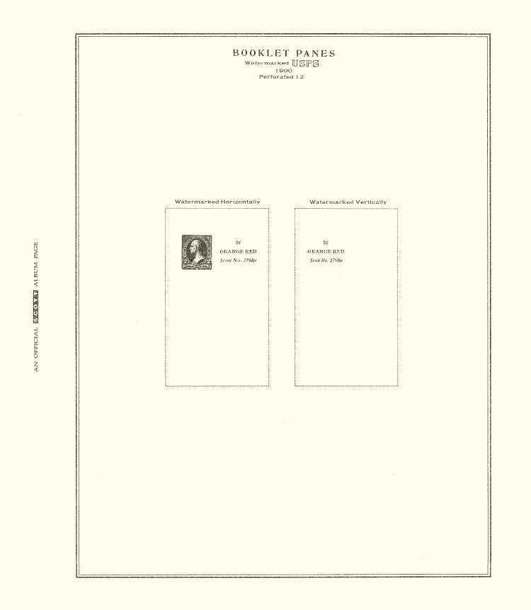 Scott Stamp Album Supplement Pages US Booklet Panes Part 1 1900 1993 New