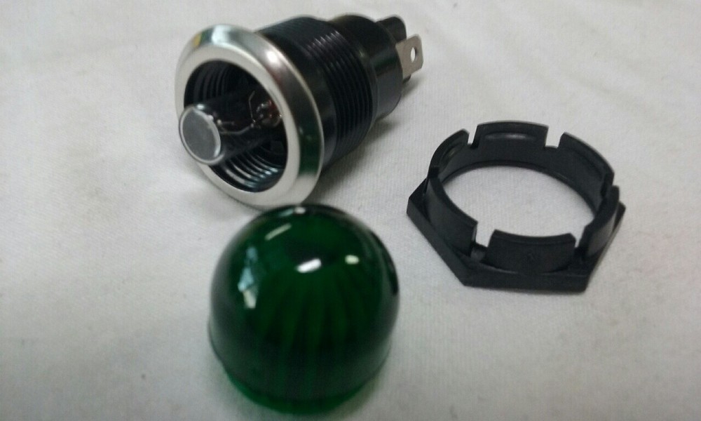 ROUND 12VOLT INDICATOR LAMP GREEN
