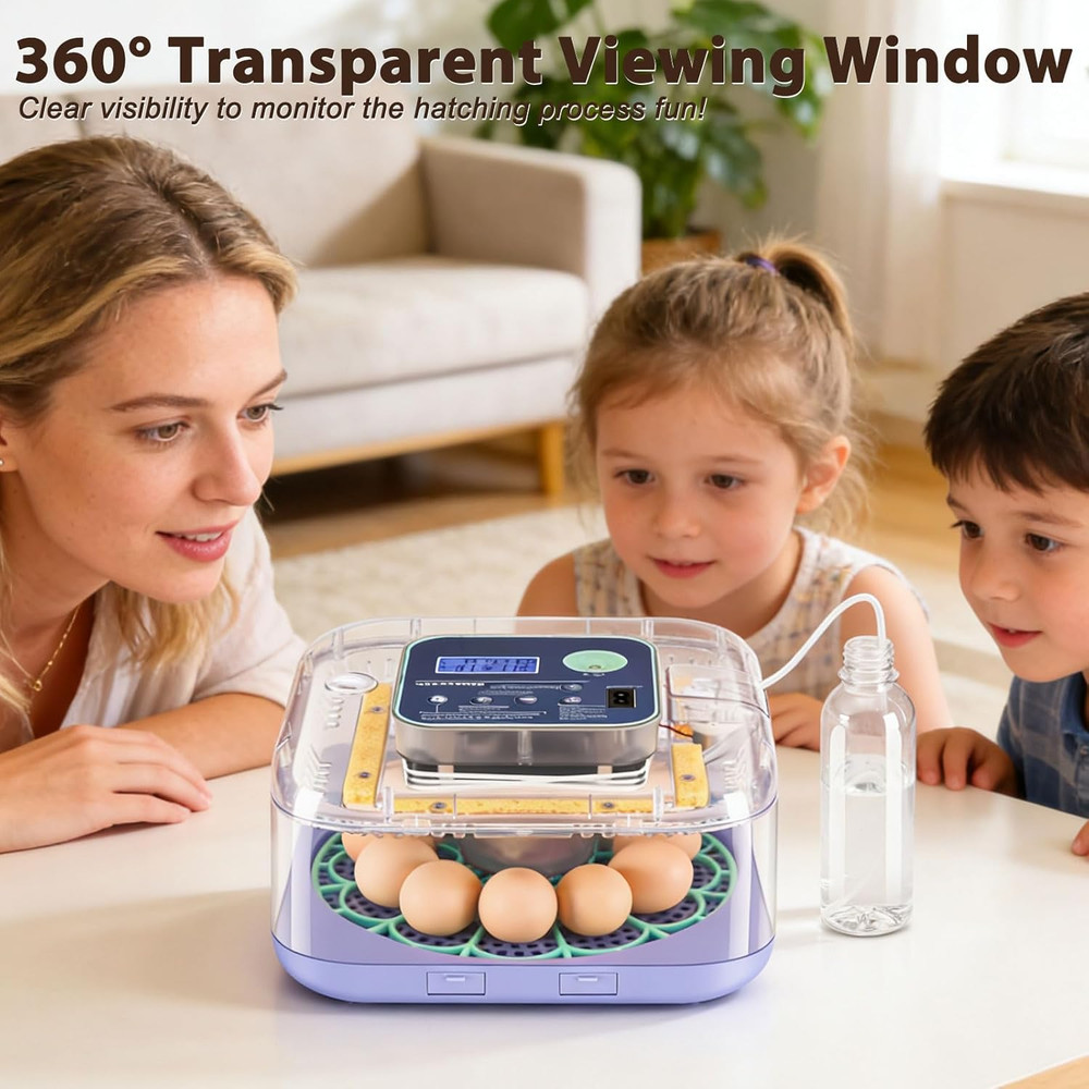 Incubators for Hatching Eggs, Smart Egg Incubator with Humidity & Temp Control a