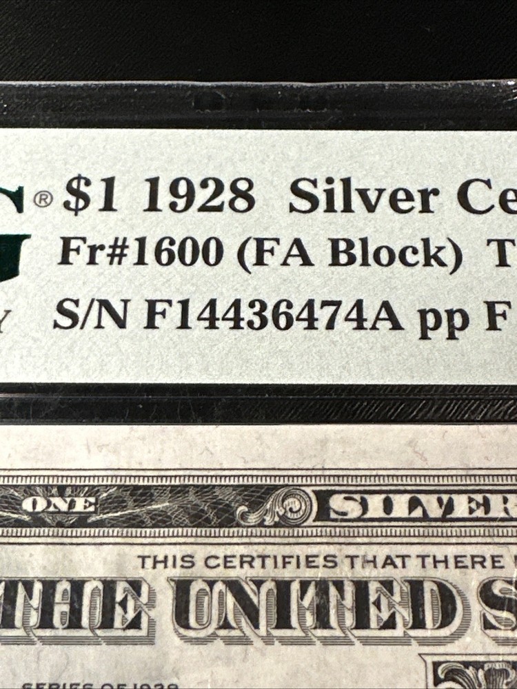 (2) 1928 $1 CONSECUTIVE Silver Certificate 63 EPQ PMG CHOICE UNCIRCULATED