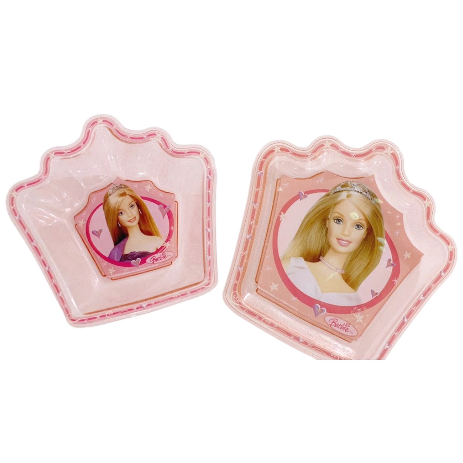 Barbie 3-piece Pink Glitter Dinnerware Set Plate Bowl & Tumbler for Mealtime