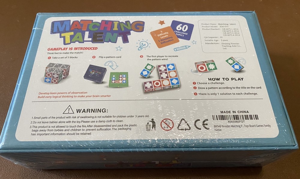 Funtactics Educational Puzzle Game Educational Toy 3+ New