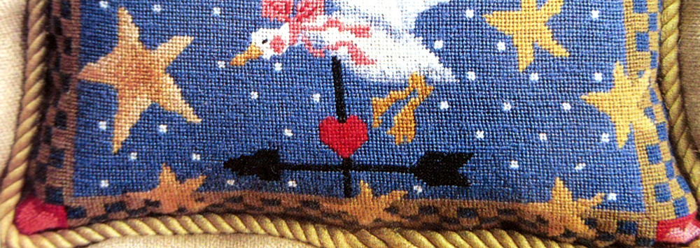 Flying Goose Weathervane Moon Stars Sun NEEDLEPOINT PATTERN