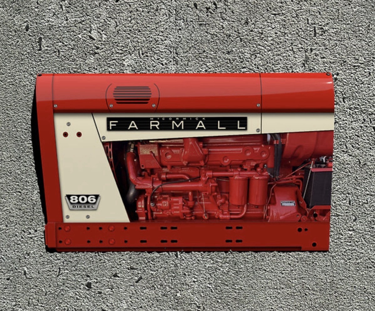 Wow!! Curved International Farmall model 806 Tractor Farm 3D Sign