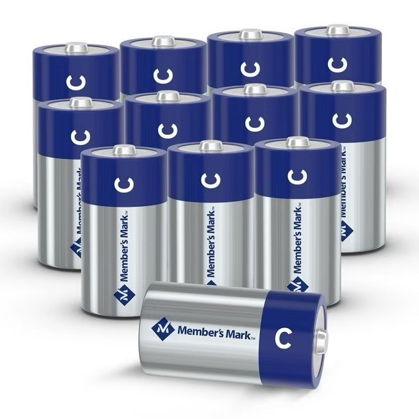 Members Mark Alkaline C Batteries 12 Pack