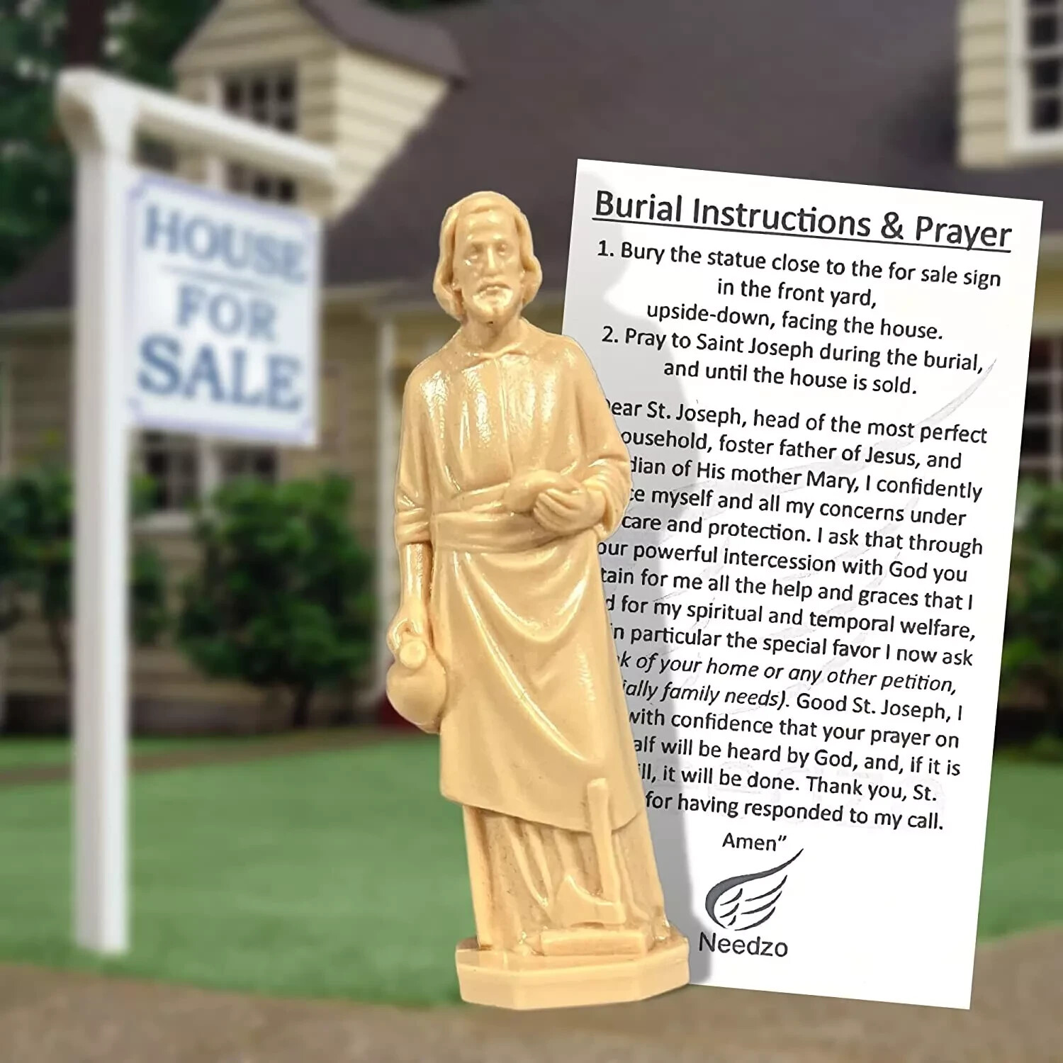 Home Seller Kit Saint Joseph Statue with Prayer Card and Instructions for Use