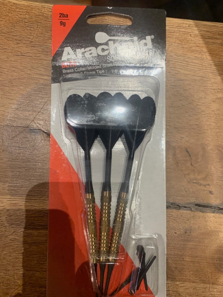 ARACHNID SOFT TIP DARTS  - 2 ba - 9g, with Brass Collar, includes extra tips