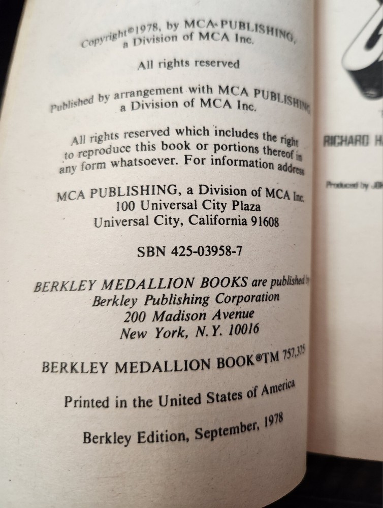 Battlestar Galactica Paperback Book 1978