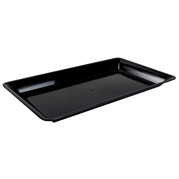 Fineline RC573PP.BK, 12x18 Platter Polypropylene Black Rectangular Tray, 20/CS