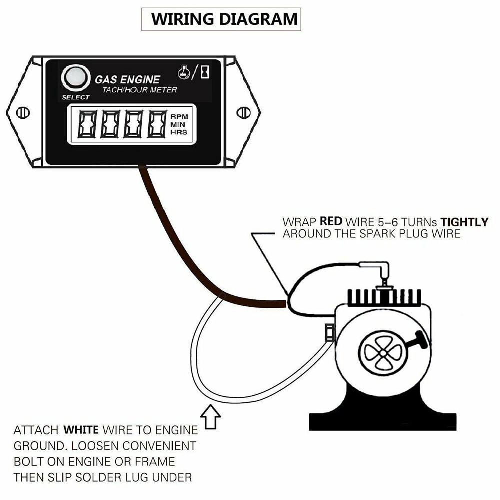 Tiny Tach Digital Hour Meter/Tachometer For Briggs & Stratton Kohler 2 /4 Stroke