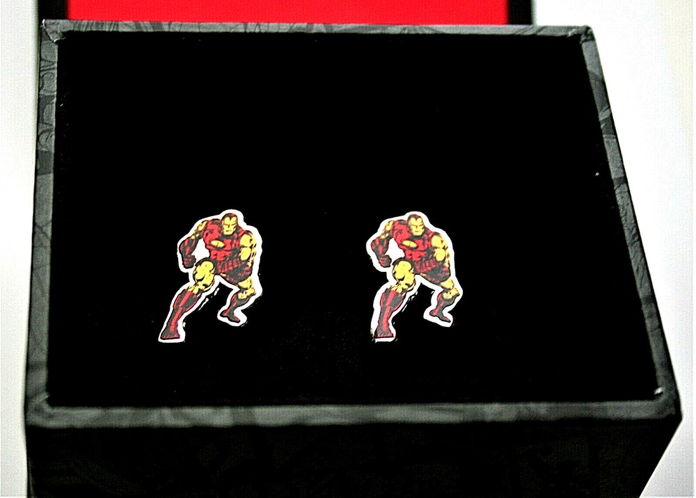 Marvel Comics Classic Iron Man Standing Cufflinks New Gift Box