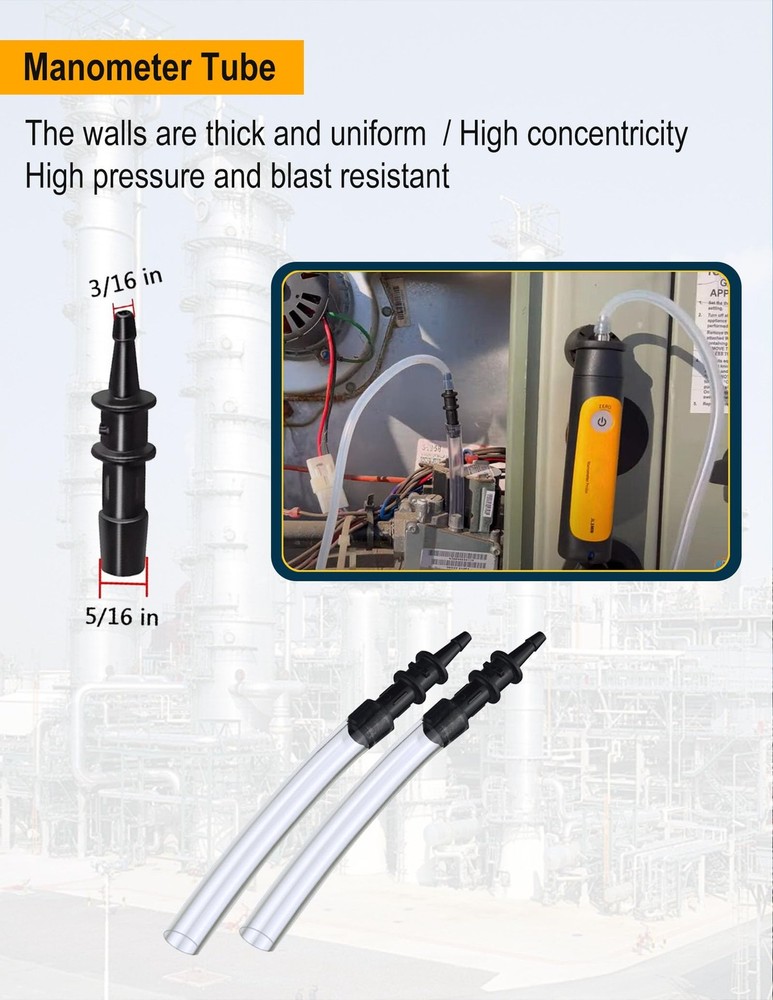 Manometer Probe Kit Compatible HVAC Digital Pitot Static Tube