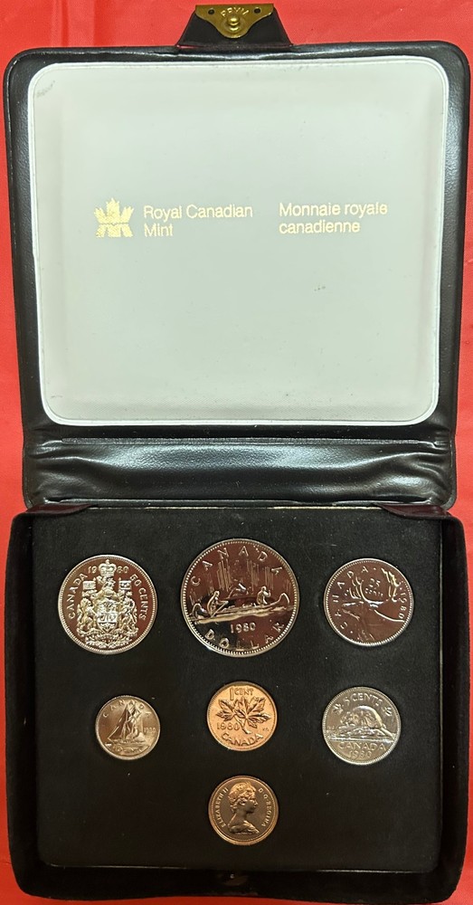 1980 Canada Double 1 Cent Specimen Set Plus COA & Box