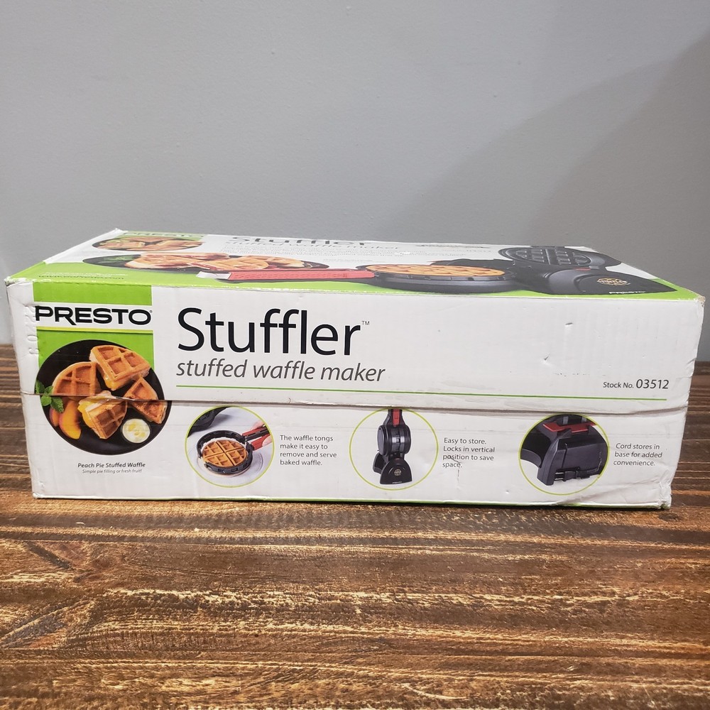 Presto Stuffler Stuff Waffle Maker Waffle Iron Maker Black