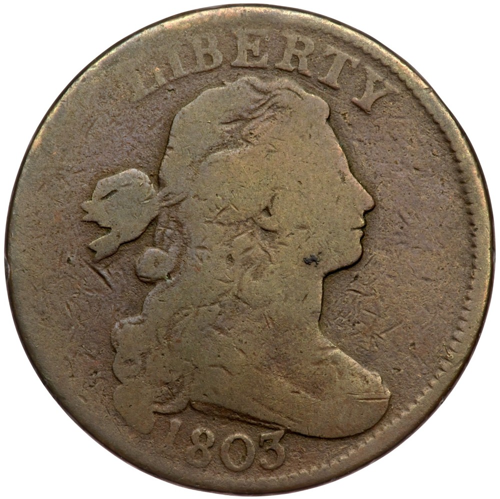 1803 S-253 R-2 Draped Bust Large Cent Coin 1c