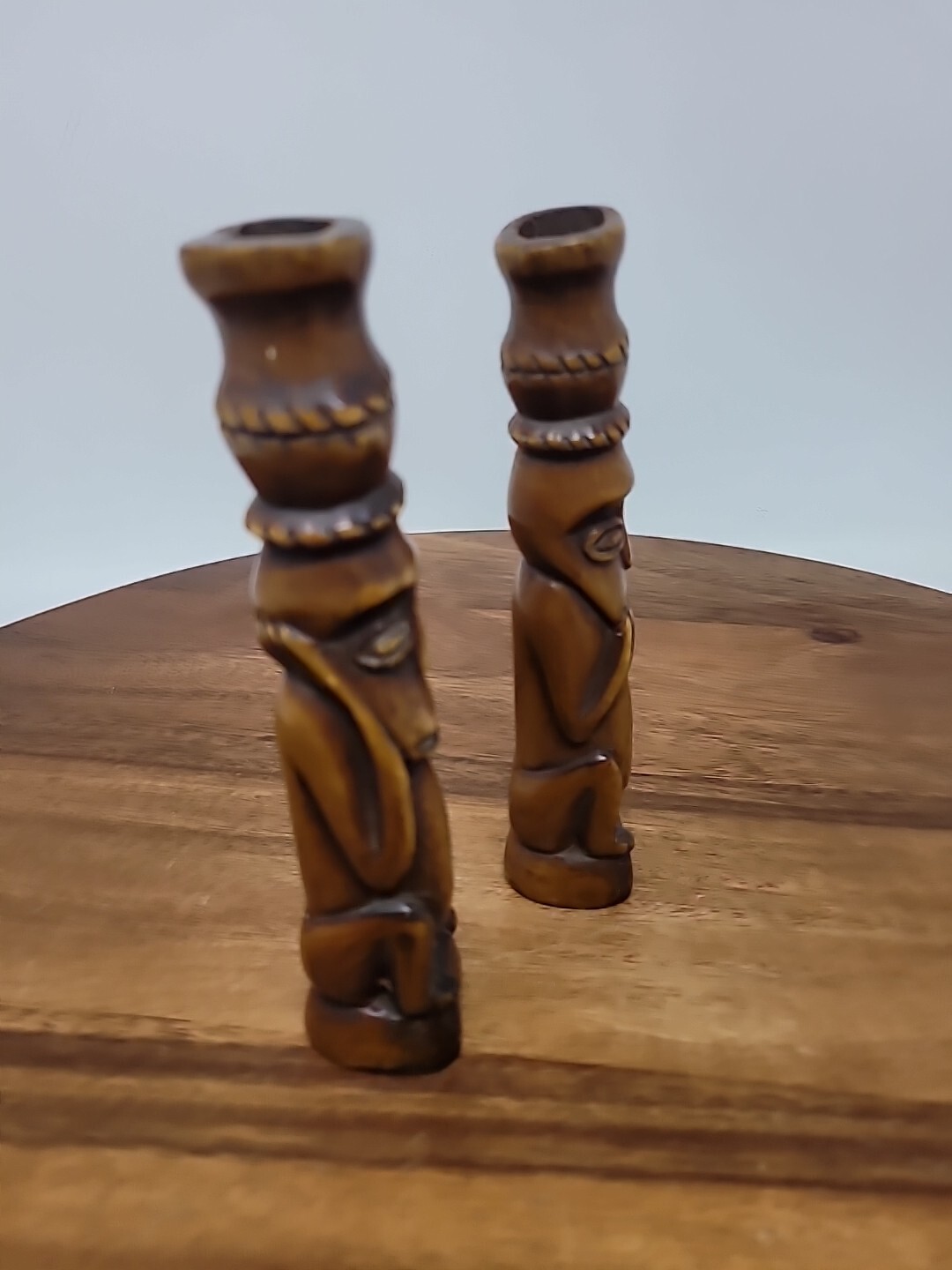 Two TIMOR Indonesian Bone Tribal Sculpture Organic Effigy