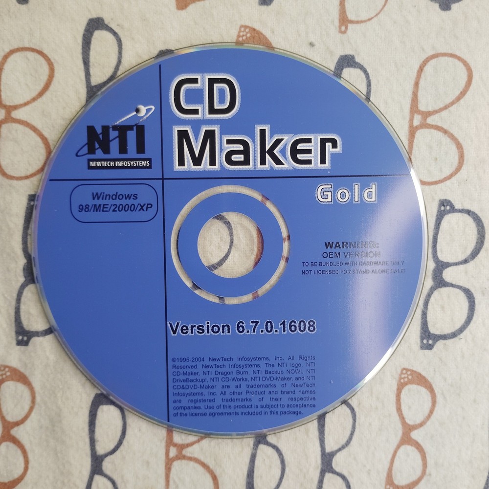 NTI CD Maker Gold Version 6.7.0.1608 2004 CD-ROM Windows 98/ME/2000/XP