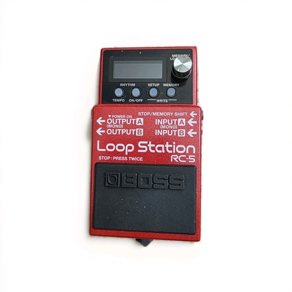 Boss RC-5 Loop Station Compact Phrase Recorder Pedal with EBS Patch Cables