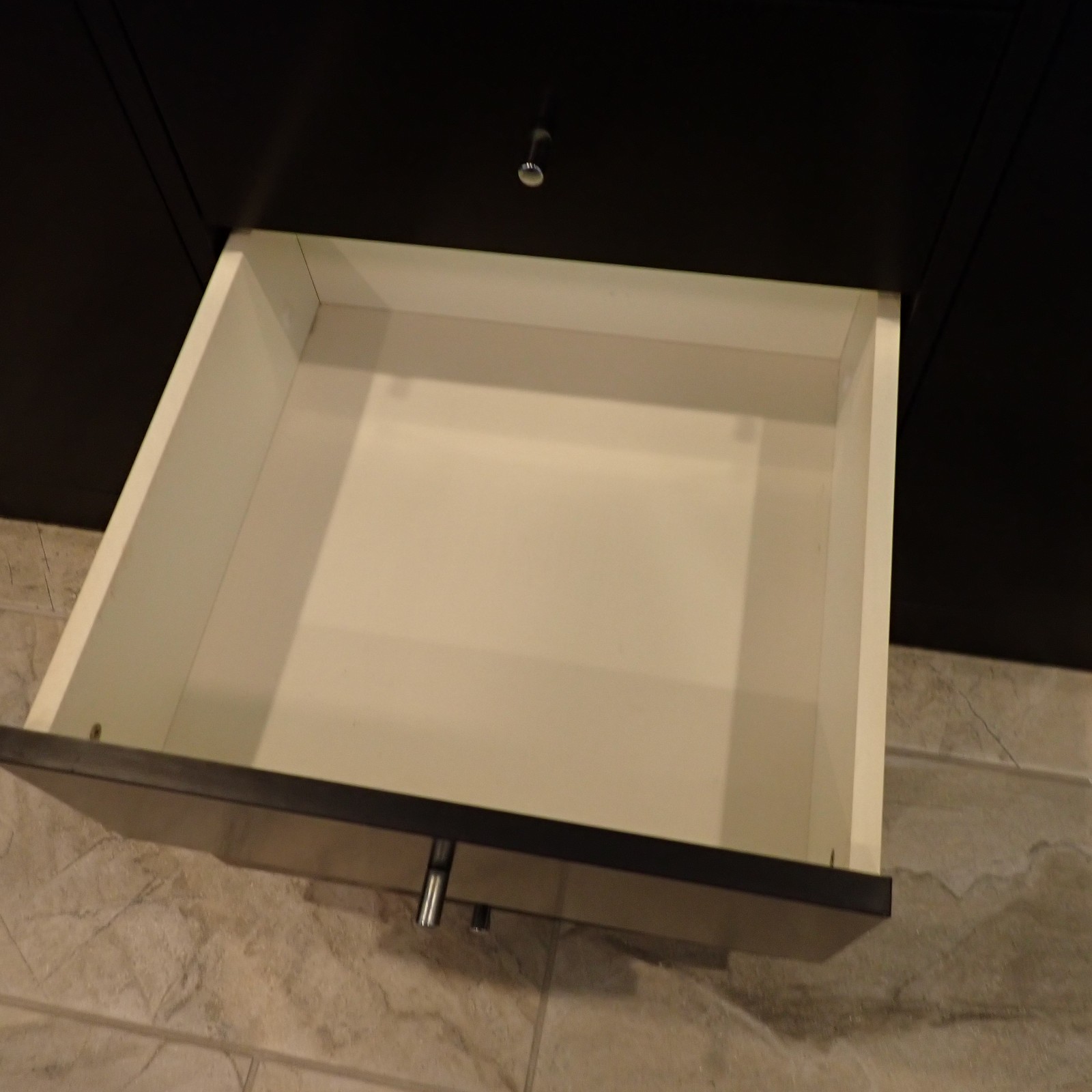 Modern Designer Black Lacquer Sideboard Credenza 58” 2 Door 6 Drawer Storage