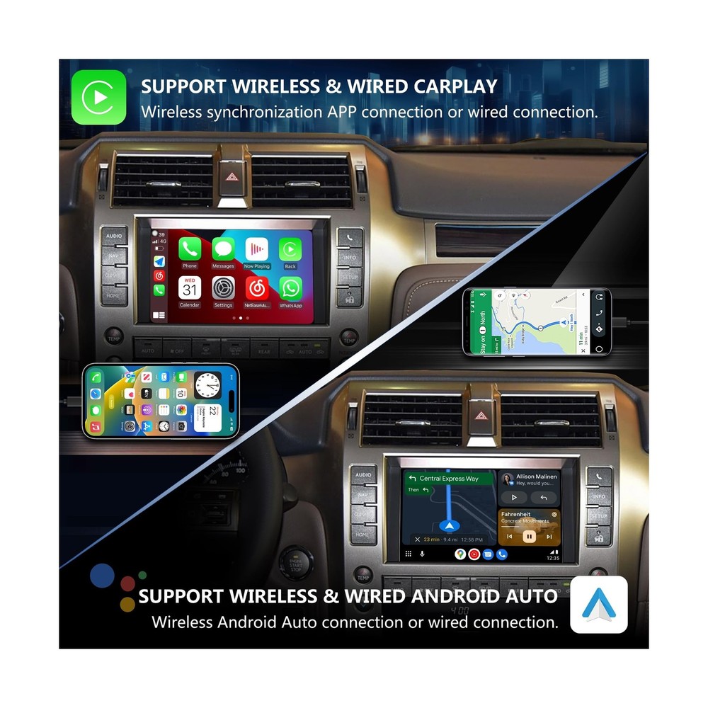 Linux Interface Box for Lexus GX 2014-2020 Wireless CarPlay Android Auto Fit ...