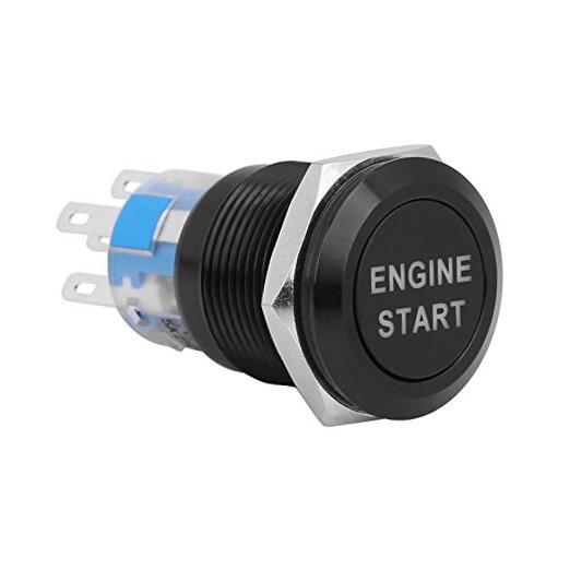 DC 12V LED Car Engine Start Stop Push Button Switch Ignition Starter Black
