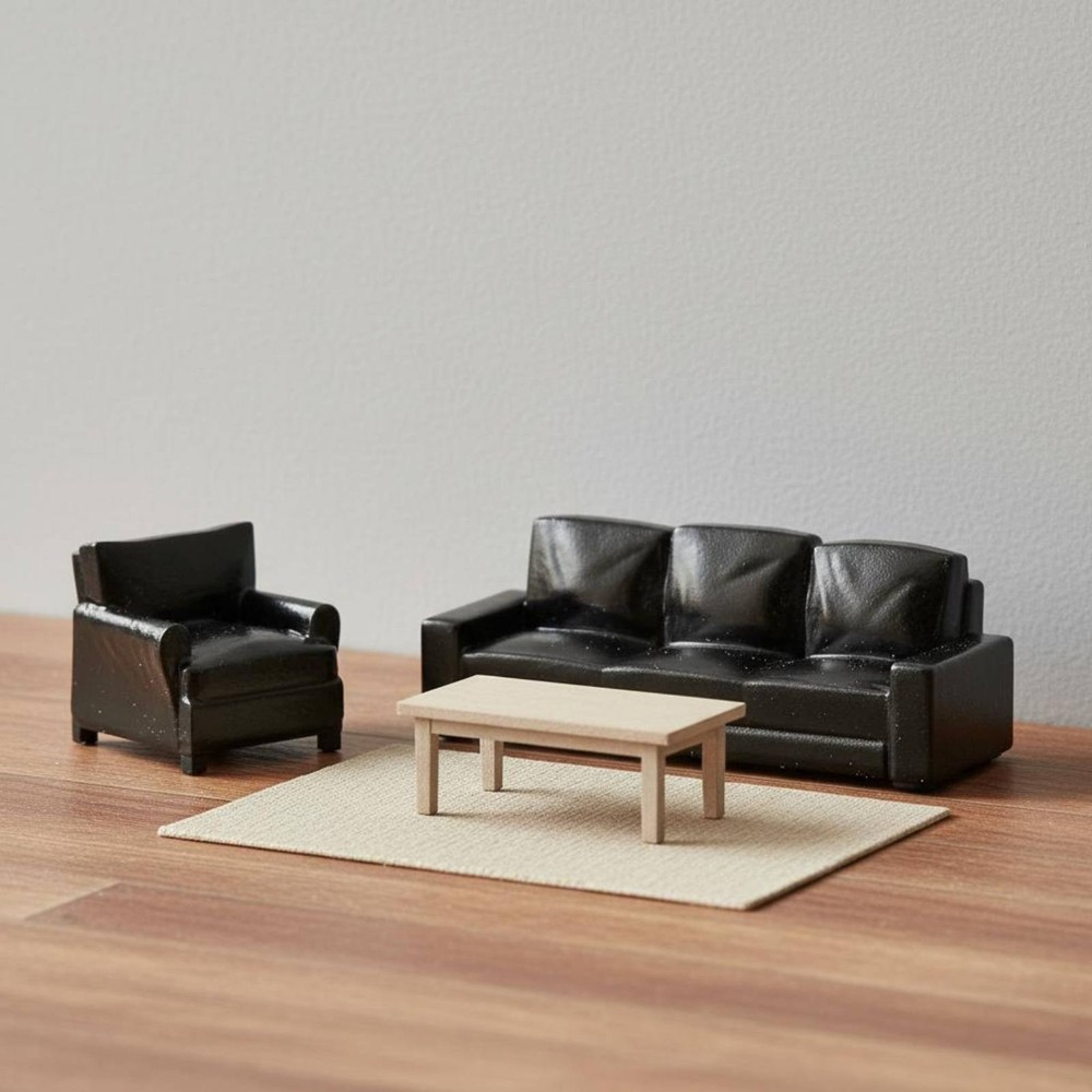 1:64 Scale Sofa Set DIY Accessory Tiny Couch Model Elegant Workmanship