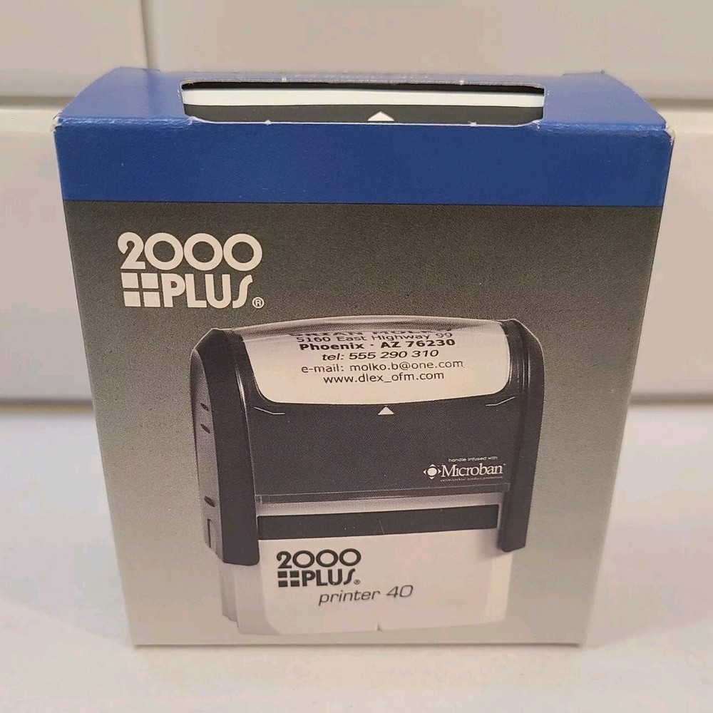 2000 Plus Printer 40 Custom Message Stamp Self-Inking Printer 1-5/16" x 2-3/8"