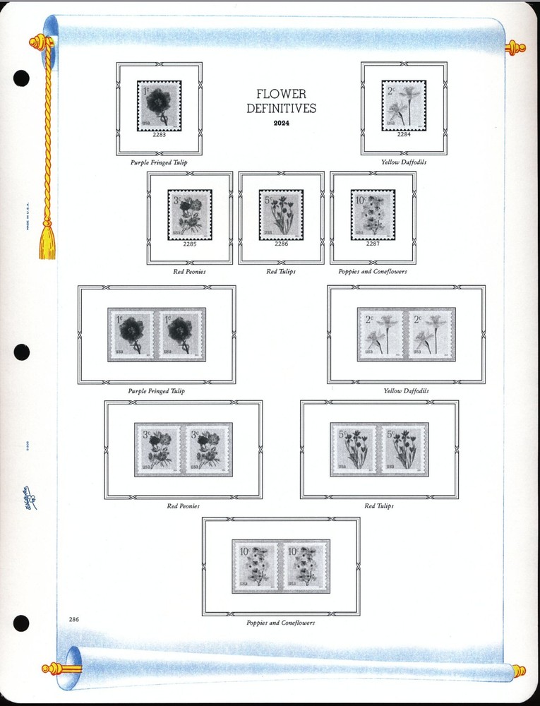 WHITE ACE 2024 US Regular Issue Singles & Coil Pairs Album Supplement RSC-48