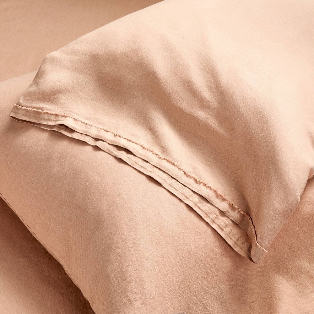 Full 100% Linen Sheet Set Light Adobe Clay - Casaluna