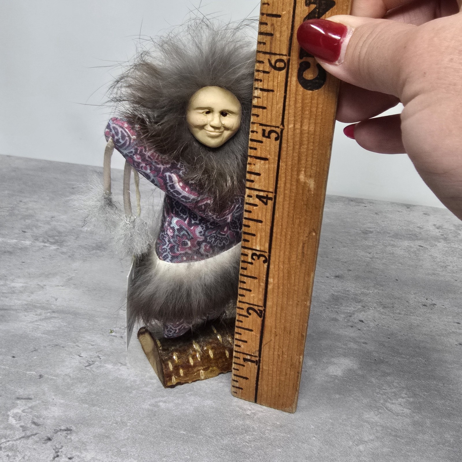 Reflection Of Alaska Artist Signed Figurine Inuit Eskimo Child With Yo Yo Toy