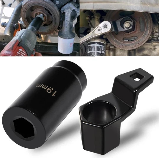 For Honda Crank Pulley Tool 19mm Harmonic Balancer Socket & 50mm Crankshaft..