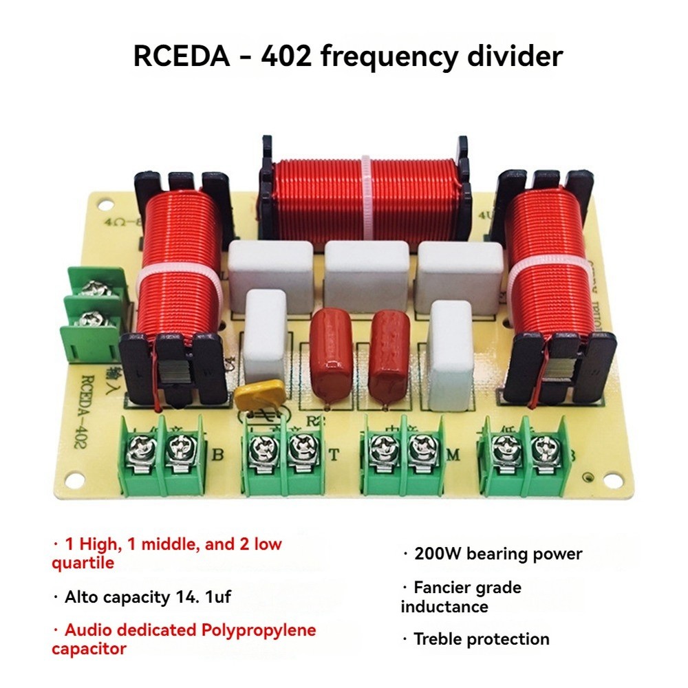 200W 4 Way Crossover Audio Speaker Crossover Dual + Midrange + Treble1012