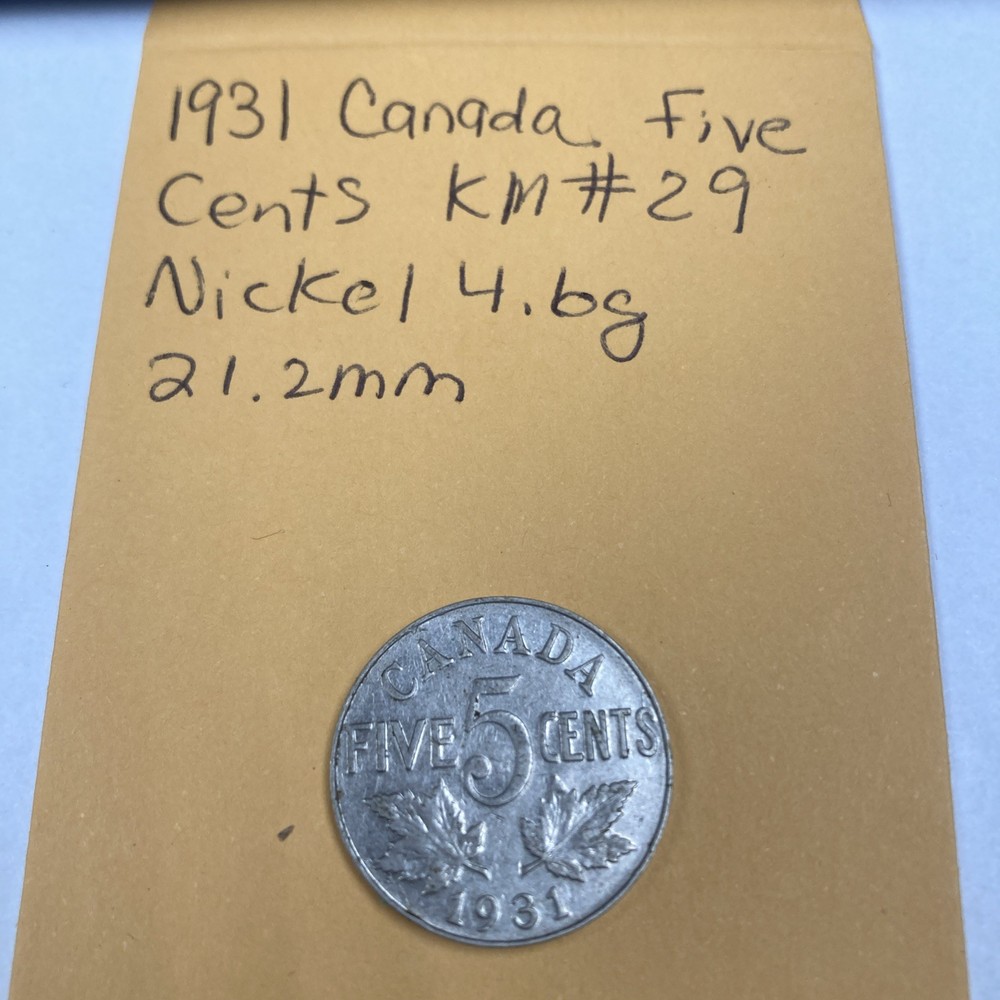 1931 Canada Five Cents