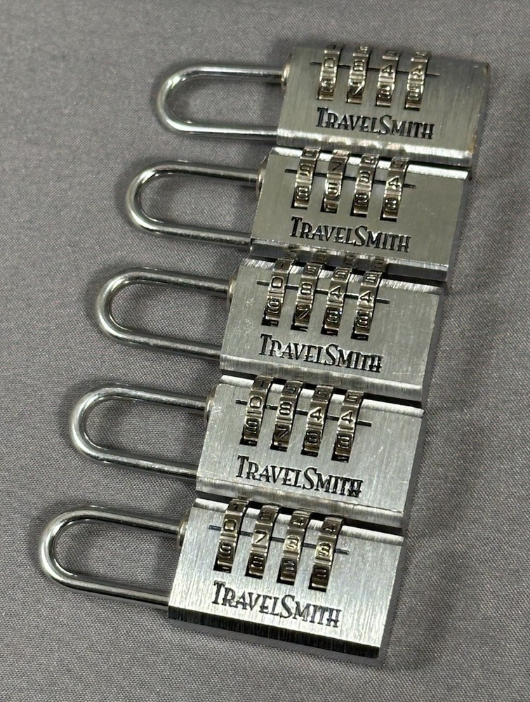 5 Small Travel Smith Lock 4 Digit Combination Locks