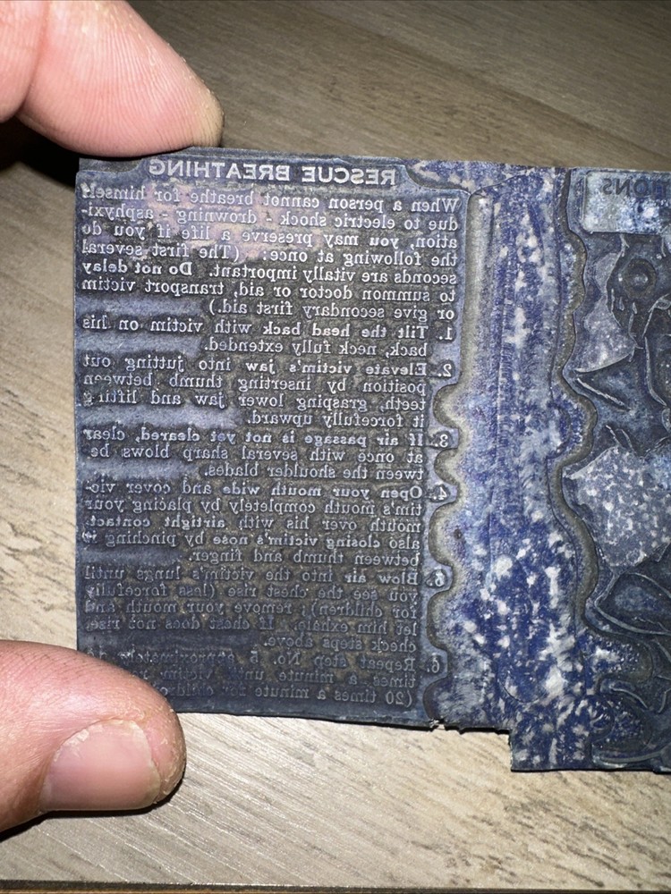 Printing Block ( Rescue Breathing CPR ) Advertisement