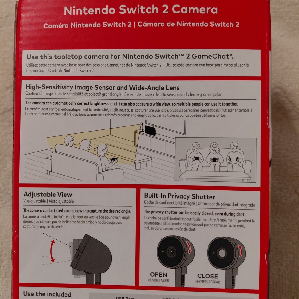 Authentic Nintendo Switch 2 Camera USB-C Gaming Camera Factory Sealed NEW