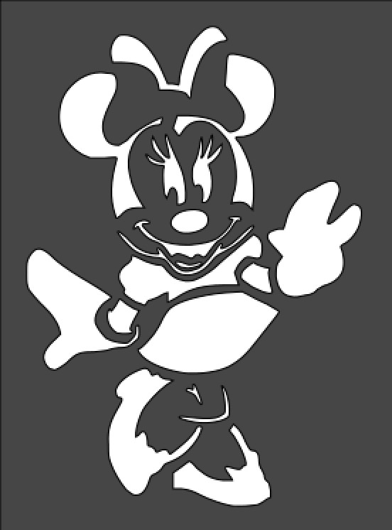 Plastic Stencil - Minnie (MC2) (6"x8" or 7.5"x10" )*****
