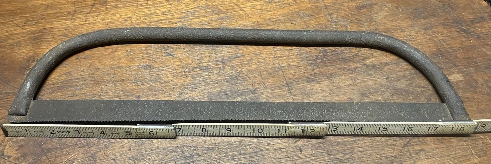 Vintage Metal Bow Saw Rustic Primitive Antique Decor