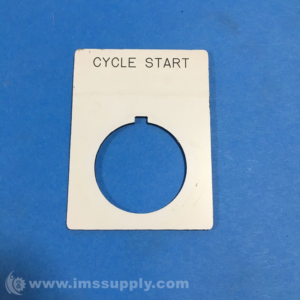 Cycle Start Legend Plate USIP
