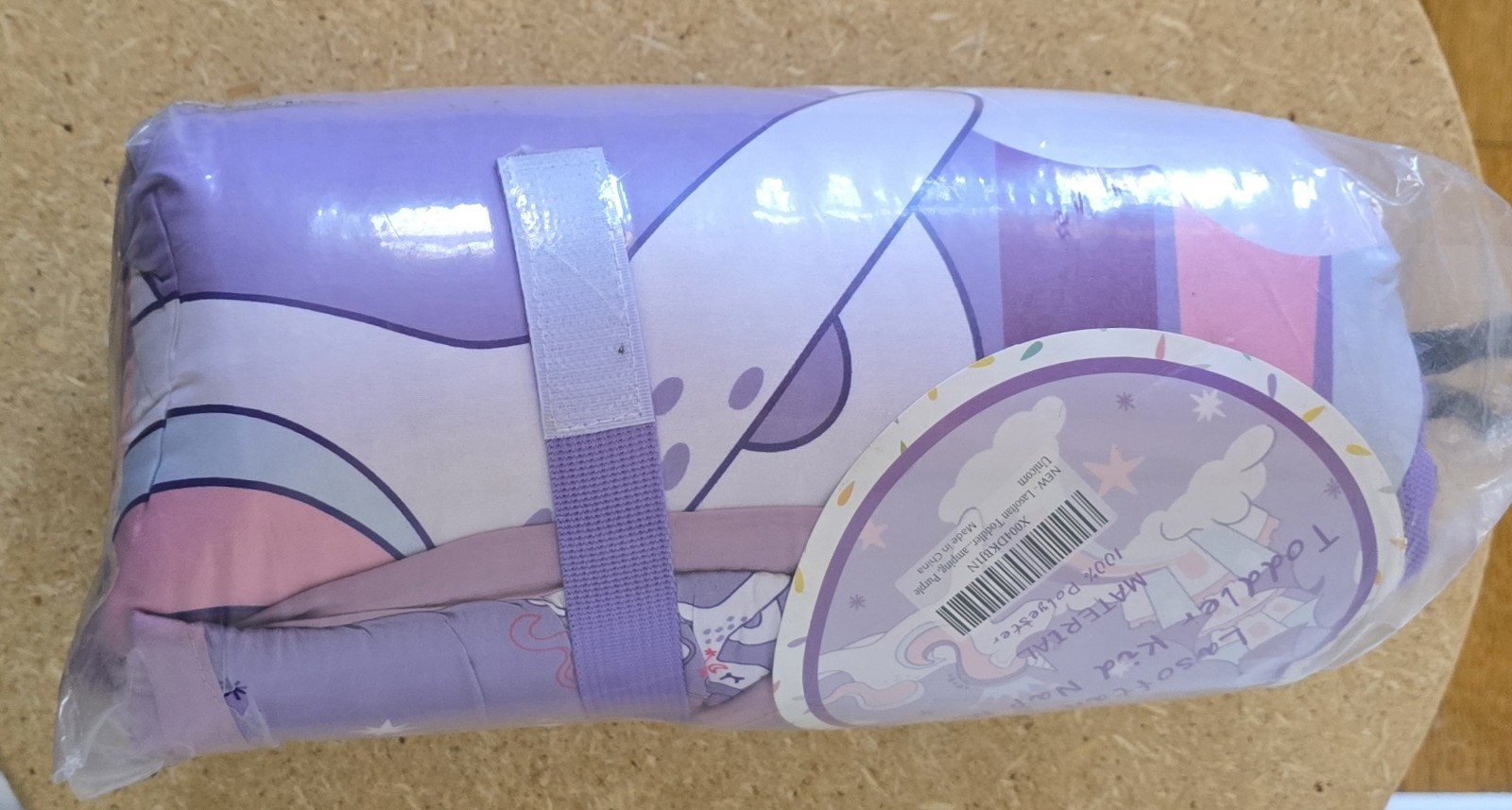 New Toddler Portable Nap Mat Roll Up Pillow Blanket Attached Sleep Bag Purple
